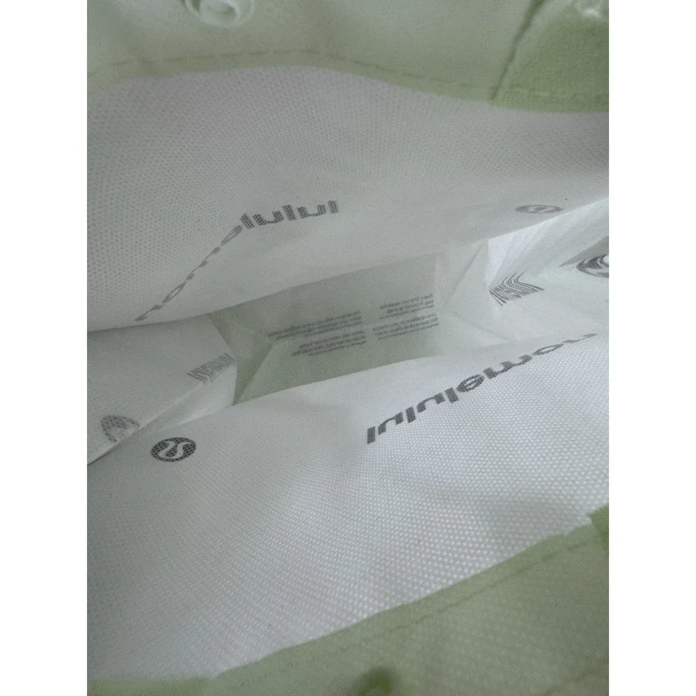 New Lululemon Small Reusable Shopping Tote Bag Logo Green 2025 Limited Edition - Picture 6 of 7